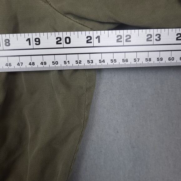 Lucky Brand Womens Military Style Shacket Sz Large Cinch Waist Roll Tabs Olive - Picture 11 of 14